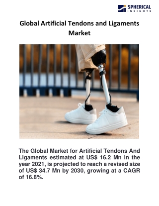 Global Artificial Tendons and Ligaments Market