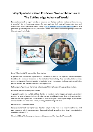 Why Specialists Need Proficient Web architecture In The CuttingedgeAdvancedWorld
