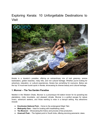 Exploring Kerala_ 10 Unforgettable Destinations to Visit