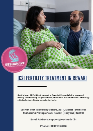 ICSI Fertility Treatment in Rewari – Boost Your Chances at Eeshan IVF