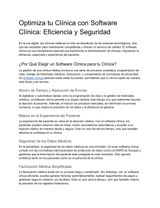 Optimiza tu Clínica con Software Clínica_ Eficiencia y Seguridad