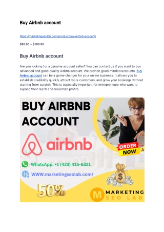 Buy Airbnb account