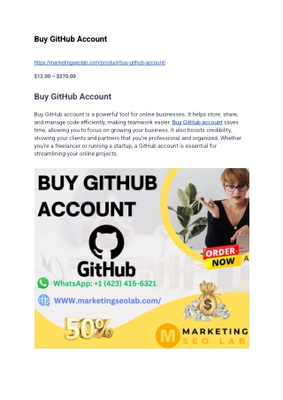 Top 129 Sites to Buy GitHub Accounts