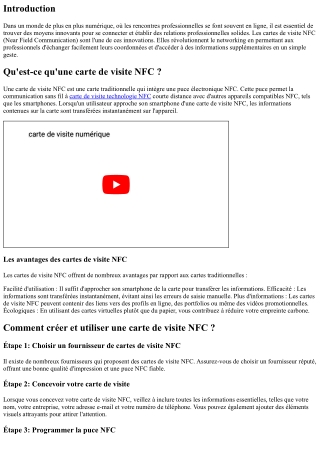 Découvrez comment les cartes de visite NFC révolutionnent le networking