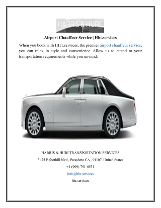 Airport Chauffeur Service Hht.services
