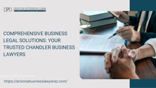 Comprehensive Business Legal Solutions: Your Trusted Chandler Business Lawyers