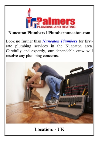Nuneaton Plumbers  Plumbernuneaton