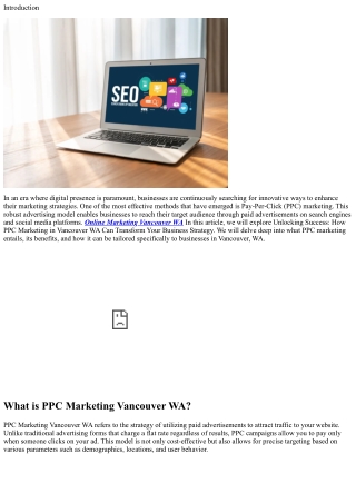 Unlocking Success: How PPC Marketing in Vancouver WA Can Transform Your Business