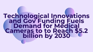 Demand for Medical Cameras to to Reach $5.2 billion by 2030