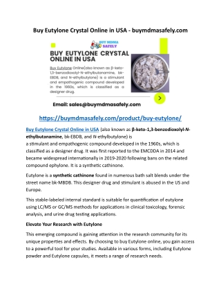Buy Eutylone Crystal Online in USA - buymdmasafely