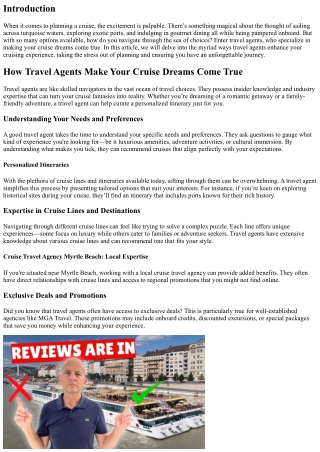 How Travel Agents Make Your Cruise Dreams Come True