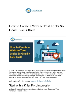 How to Create a Website That Looks So Good It Sells Itself