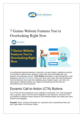 7 Genius Website Features You’re Overlooking Right Now