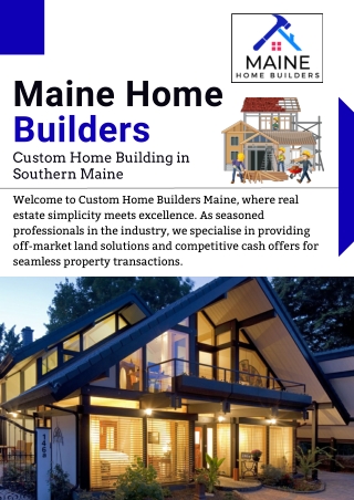 Custom Built Maine Home Plans - Maine Home Builders