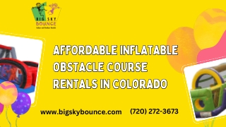 Affordable Inflatable Obstacle Course Rentals in Colorado