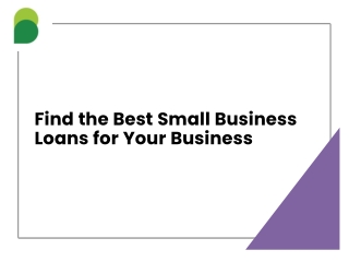 Find the Best Small Business Loans for Your Business