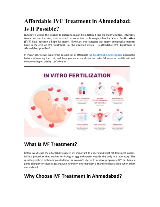 Affordable IVF Treatment in Ahmedabad