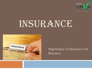 Insurance-Importance of Insurance for Business
