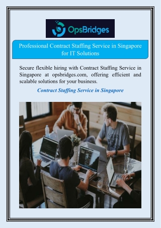 Professional Contract Staffing Service in Singapore for IT Solutions