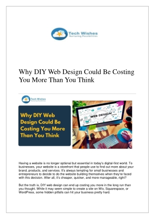 Why DIY Web Design Could Be Costing You More Than You Think