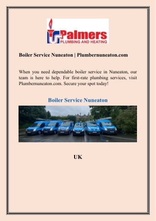 Boiler Service Nuneaton  Plumbernuneaton.com