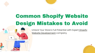 Shopify website developments services