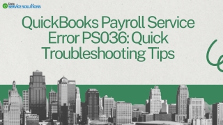 QuickBooks Payroll Service Error PS036 Quick Troubleshooting Tips