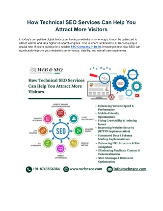 How Technical SEO Services Can Help You Attract More Visitors