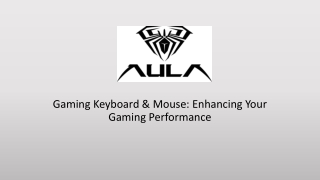 Gaming Keyboard & Mouse Enhancing Your Gaming Performance