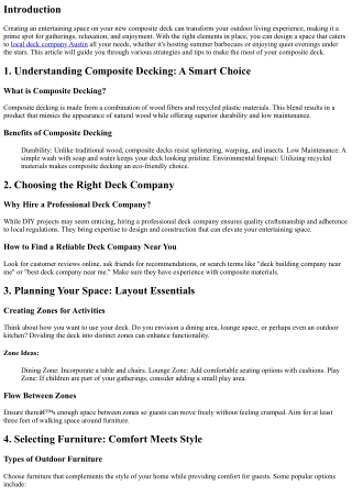 “Tips for Designing an Entertaining Space on Your New Composite Deck”