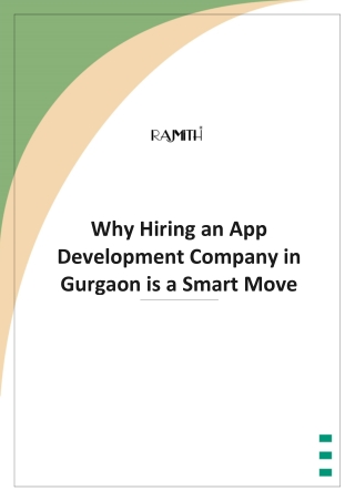 Why Hiring an App Development Company in Gurgaon is a Smart Move