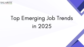 Top Emerging Job Trends in 2025