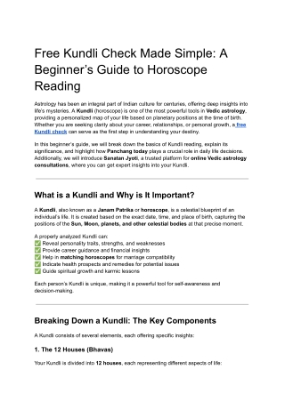 Free Kundli Check Made Simple_ A Beginner’s Guide to Horoscope Reading