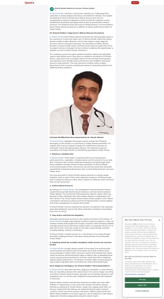 Dr. Dinesh Khullar’s Approach to Kidney Disease Prevention