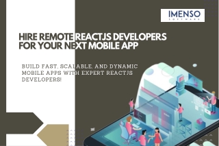 Hire Remote ReactJS Developers for Your Next Mobile App