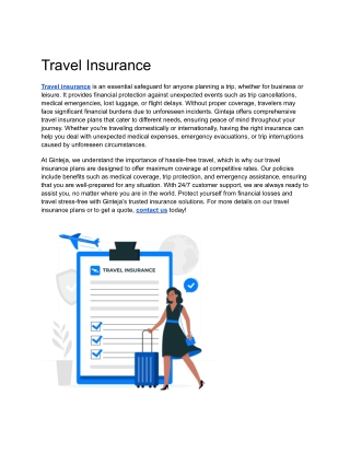 Travel Insurance