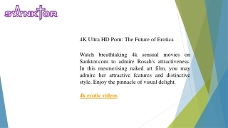 4K Ultra HD Porn The Future of Erotica