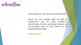 Alina Gorohova The Sexiest Ukrainian Model
