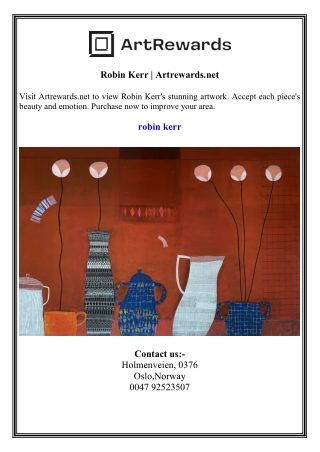 Robin Kerr  Artrewards.net