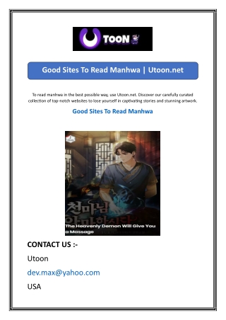 Good Sites To Read Manhwa  Utoon.net