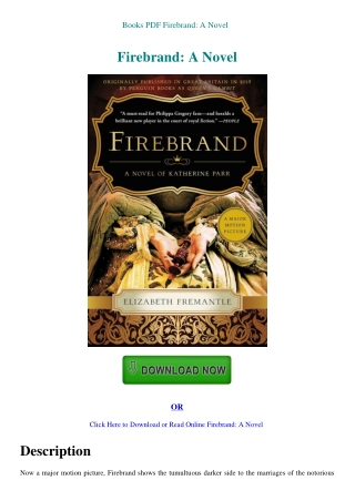 Books PDF Firebrand A Novel