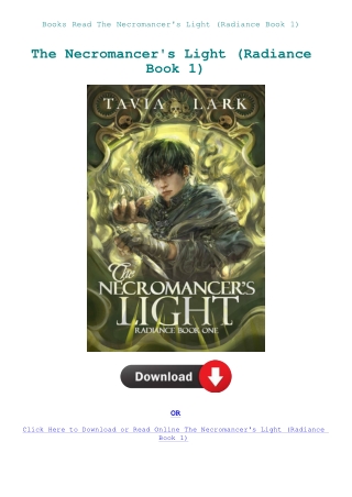 Books Read The Necromancer's Light (Radiance Book 1)