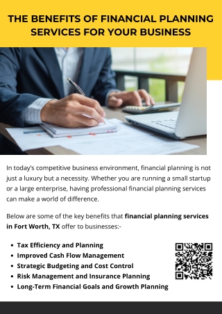 The Benefits Of Financial Planning Services For Your Business