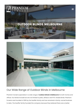 Outdoor Blinds Melbourne