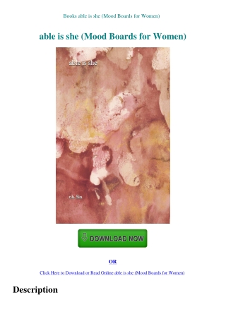Books  able is she (Mood Boards for Women)