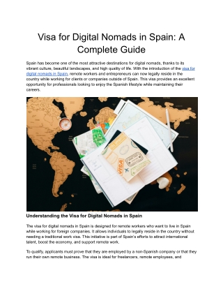 Visa for Digital Nomads in Spain_ A Complete Guide