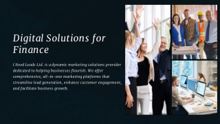 Digital Solutions for Finance