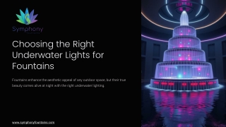 Choosing the Right Underwater Lights for Fountains