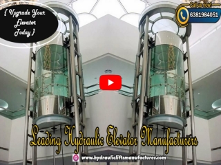 Hydraulic Elevator Manufacturers Chennai