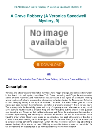 READ Books A Grave Robbery (A Veronica Speedwell Mystery  9)